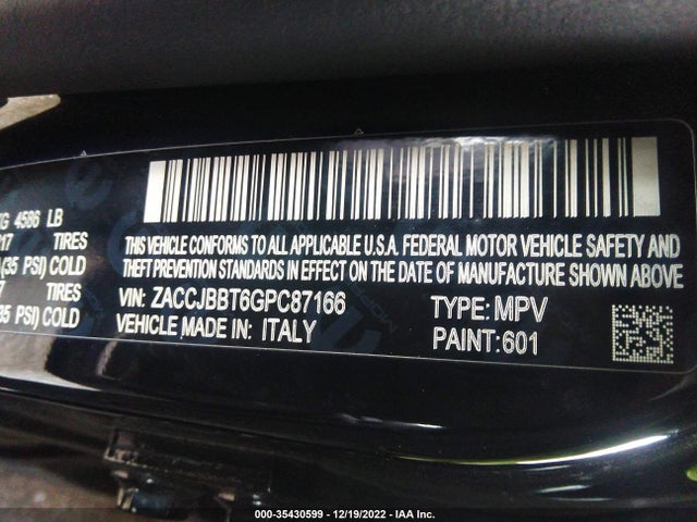 2016 Jeep Renegade, VIN: ZACCJBBT6GPC87166