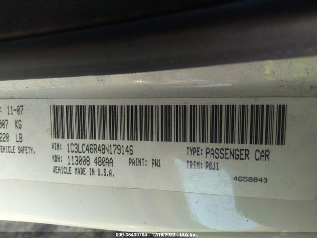 1C3LC46R48N179146 Chrysler Sebring