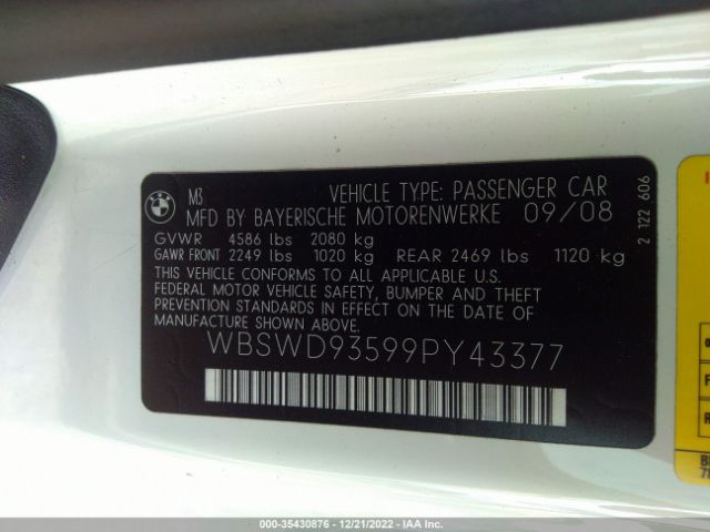 WBSWD93599PY43377 BMW M3