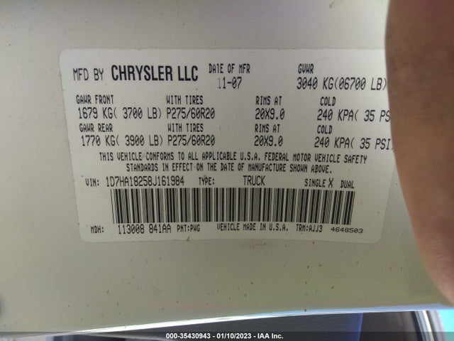 Dodge Ram 1500 Slt 2008 1D7HA18258J161984 Image 10