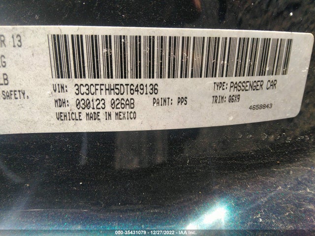 3C3CFFHH5DT649136 Fiat 500