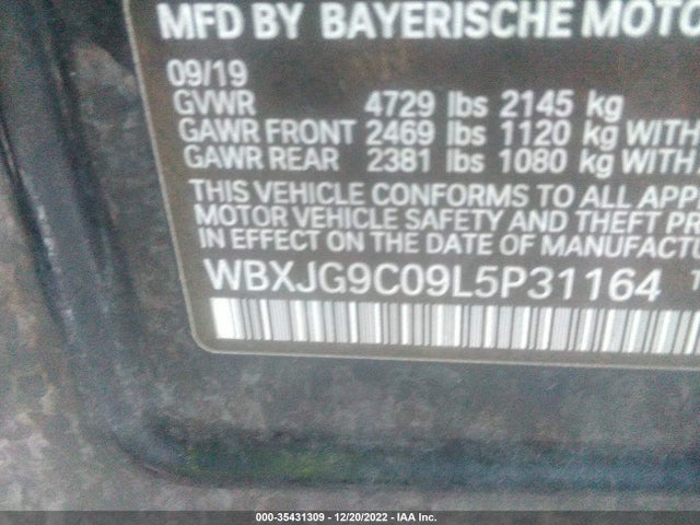 2020 BMW X1, VIN: WBXJG9C09L5P31164