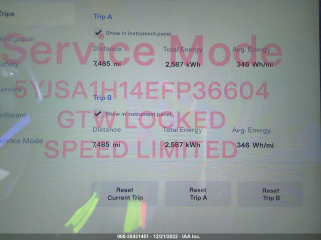 Tesla MODEL S 2014 5YJSA1H14EFP36604 Image 8