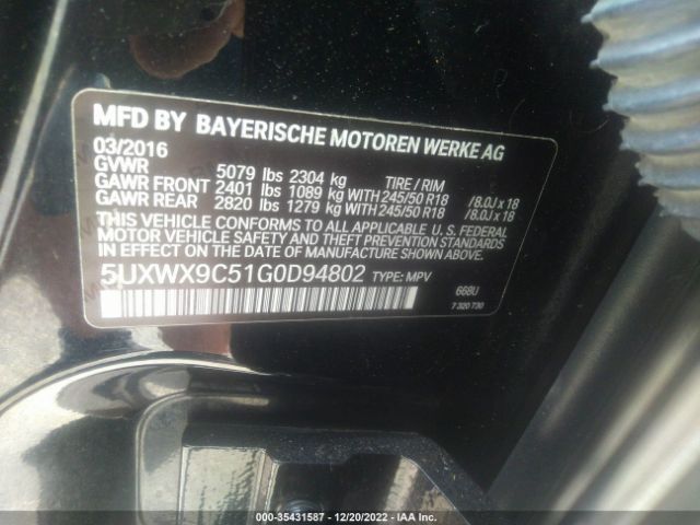 5UXWX9C51G0D94802 BMW X3 Xdrive28i
