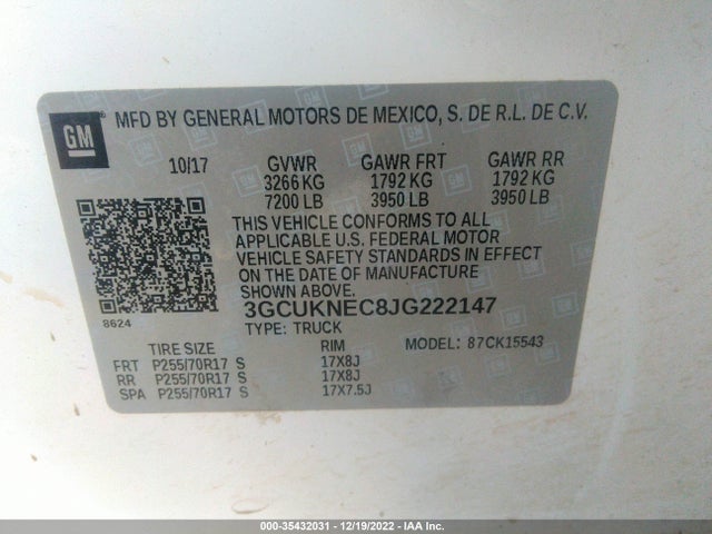 Chevrolet Silverado 1500 Wt 2018 3GCUKNEC8JG222147 Image 9