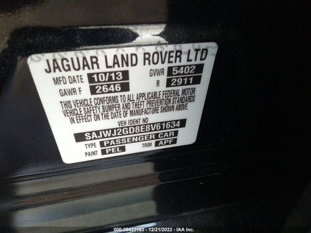 2014 Jaguar XJ, VIN: SAJWJ2GD8E8V61634