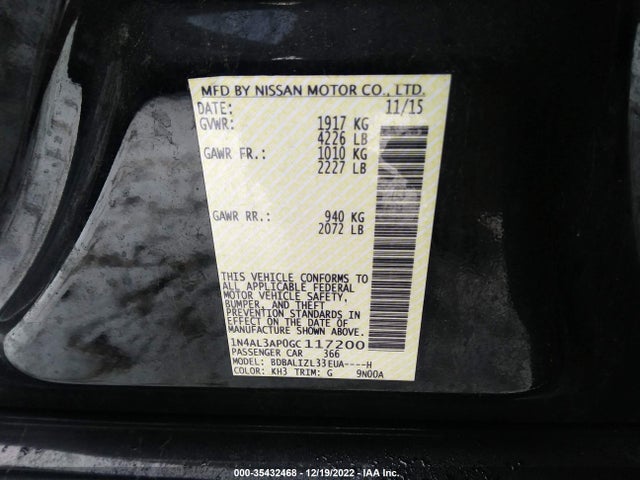 Nissan Altima 2.5 Sv 2016 1N4AL3AP0GC117200 Image 10