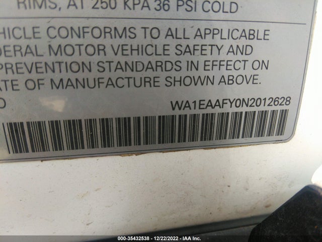 2022 Audi Q5, VIN: WA1EAAFY0N2012628