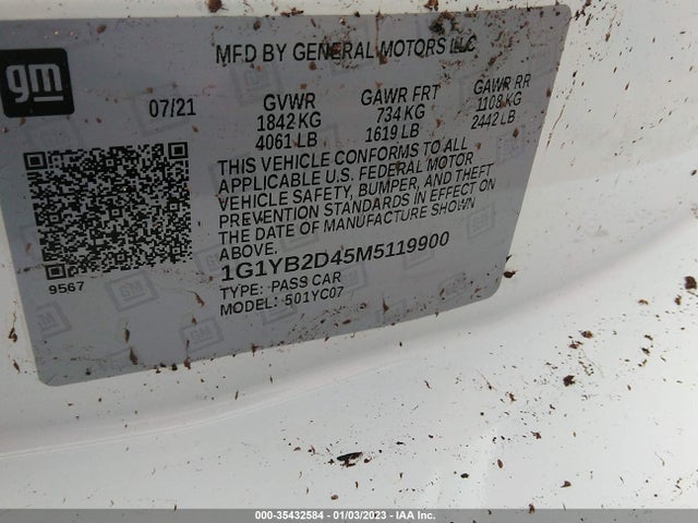 Chevrolet Corvette 2lt 2021 1G1YB2D45M5119900 Image 9
