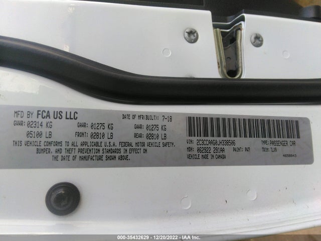 2C3CCAAG0JH338506 Chrysler 300 Touring L