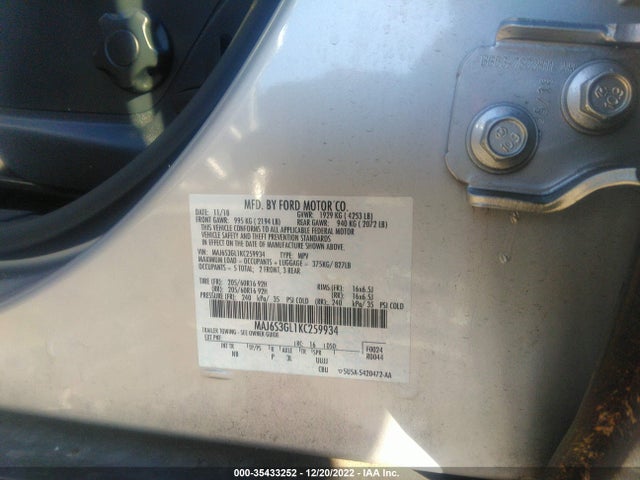 2019 Ford Ecosport, VIN: MAJ6S3GL1KC259934
