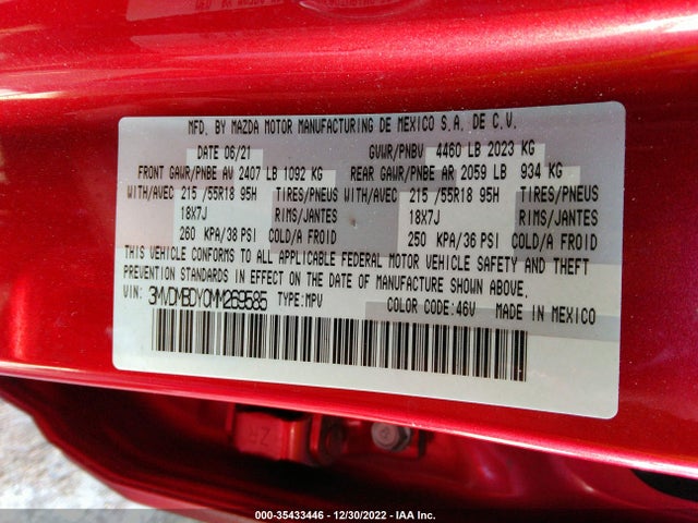 2021 Mazda CX-30, VIN: 3MVDMBDY0MM269585