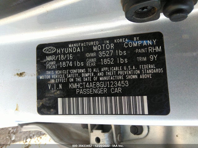 Hyundai ACCENT SE 2016 KMHCT4AE8GU123453 Image 10