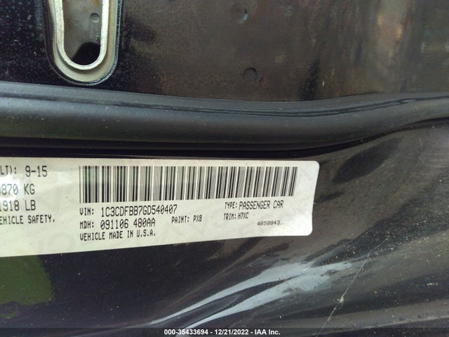 Dodge DART SXT 2016 1C3CDFBB7GD540407 Image 9