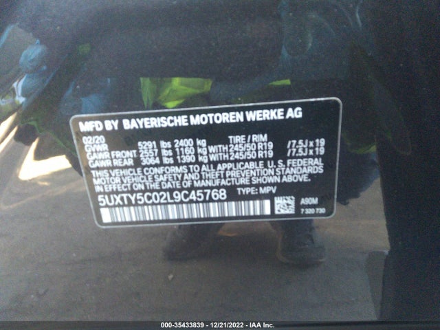 2020 BMW X3, VIN: 5UXTY5C02L9C45768