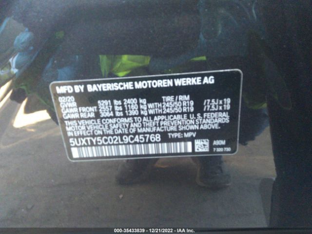 5UXTY5C02L9C45768 BMW X3 Xdrive30i