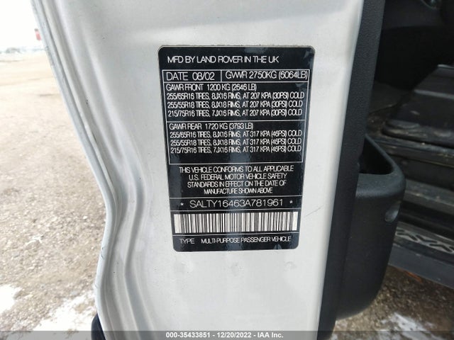 Land Rover Discovery Se 2003 SALTY16463A781961 Image 10