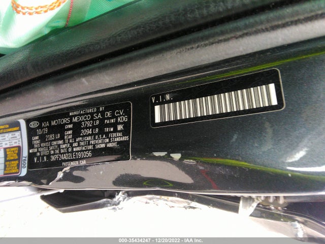2020 Kia Forte, VIN: 3KPF24AD2LE191056