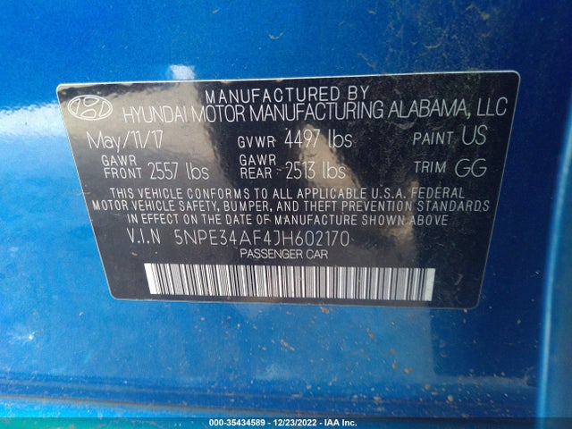 Hyundai SONATA SEL 2018 5NPE34AF4JH602170 Image 10