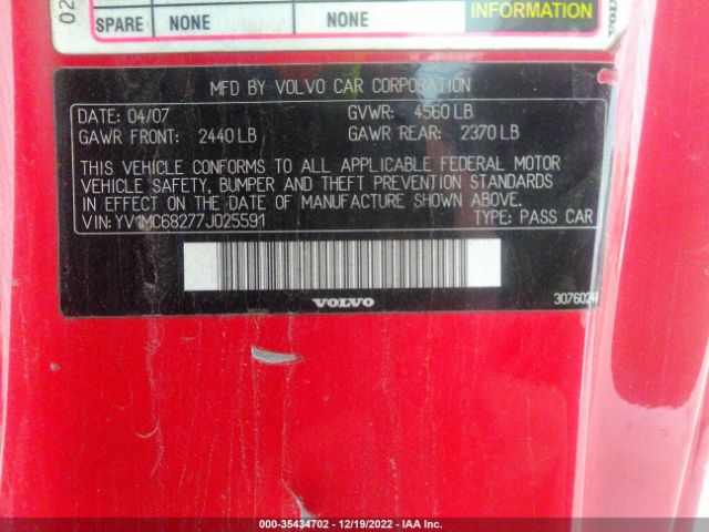 YV1MC68277J025591 Volvo C70