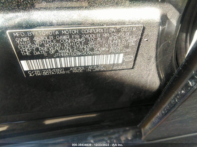 2019 Lexus IS, VIN: JTHBA1D28K5096987