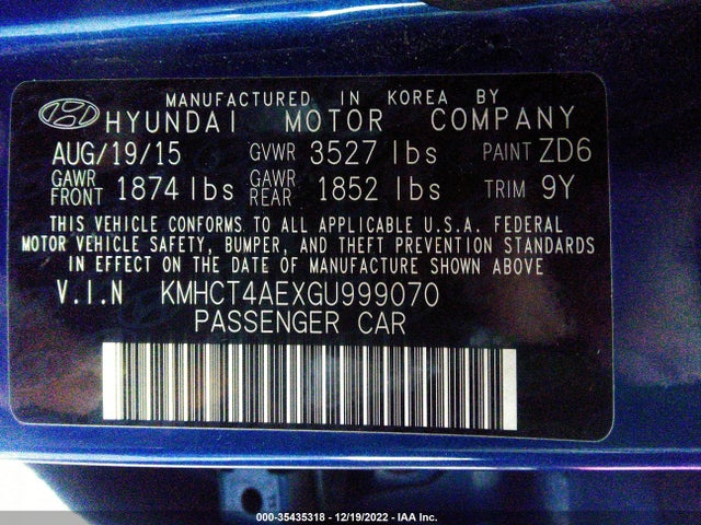 Hyundai Accent 2016 KMHCT4AEXGU999070 Image 21