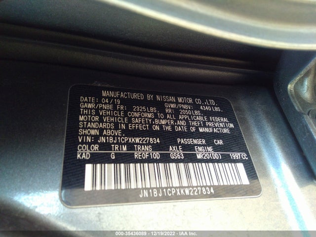 2019 Nissan Rogue, VIN: JN1BJ1CPXKW227834