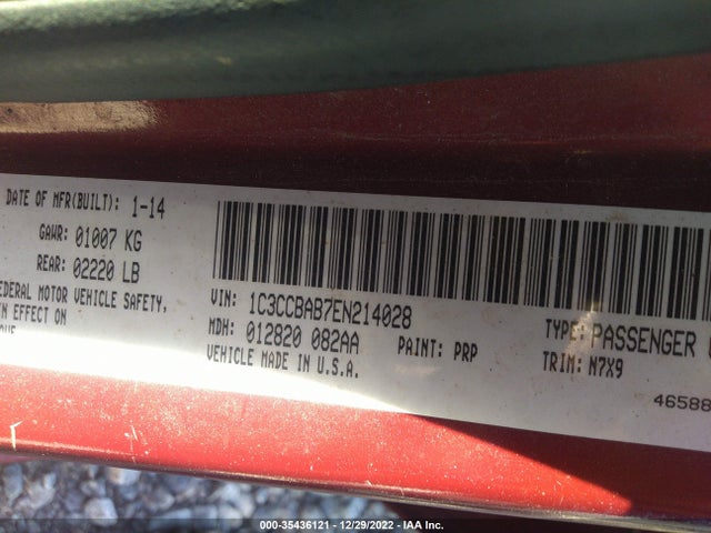 Chrysler 200 2014 1C3CCBAB7EN214028 Image 42