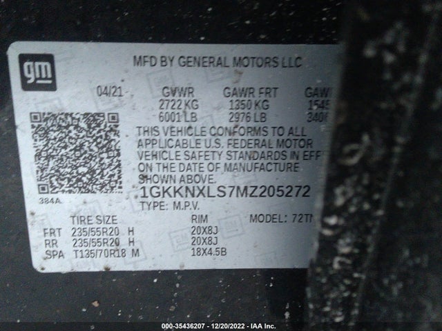 2021 GMC Acadia, VIN: 1GKKNXLS7MZ205272