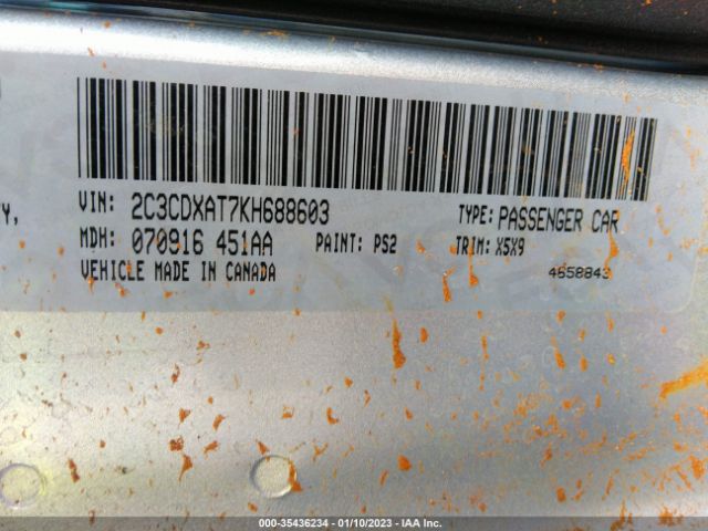 2C3CDXAT7KH688603 Dodge Charger Police Rwd