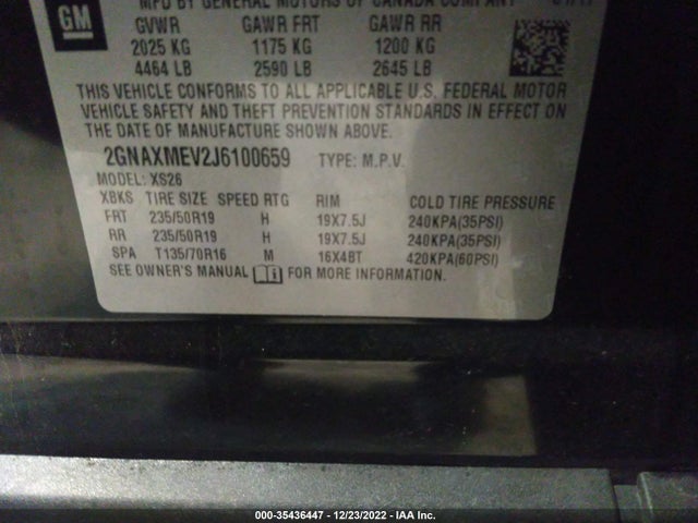 Chevrolet Equinox Premier 2018 2GNAXMEV2J6100659 Image 10
