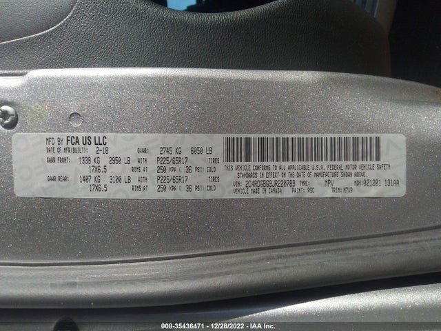 Dodge Grand Caravan Se Plus 2018 2C4RDGBG9JR220789 Image 9