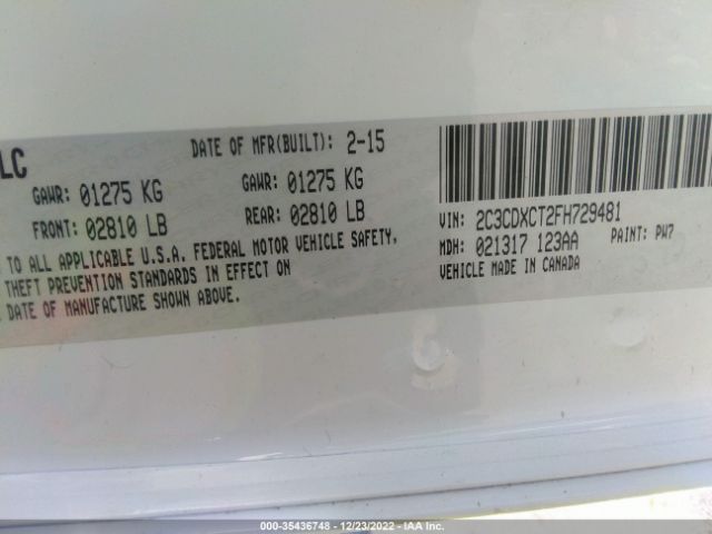 2C3CDXCT2FH729481 Dodge Charger Rt