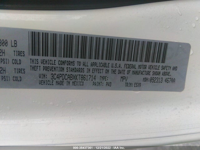Dodge Journey Se Value Pkg 2019 3C4PDCABXKT861714 Image 9