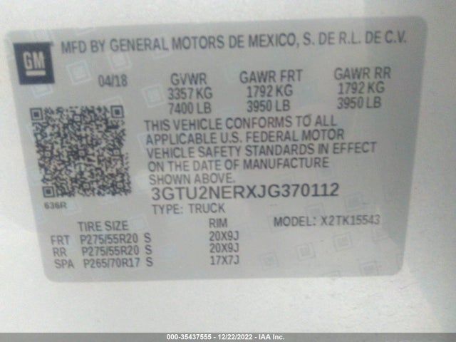 GMC Sierra 1500 Slt 2018 3GTU2NERXJG370112 Image 10