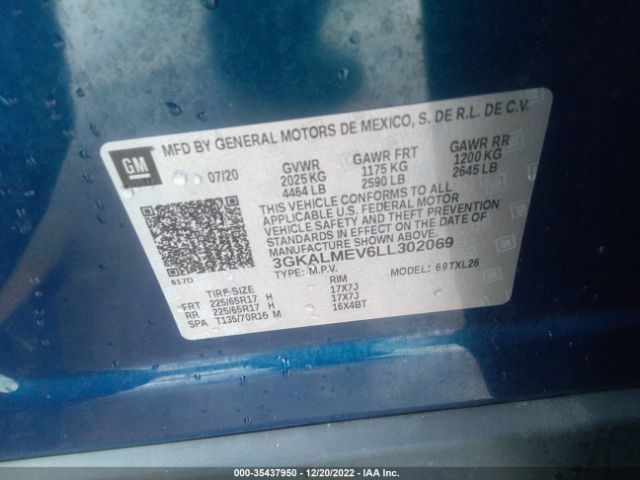 3GKALMEV6LL302069 GMC Terrain Sle
