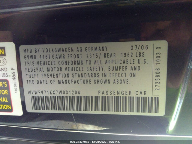 Volkswagen GTI 2007 WVWFV71KX7W031204 Image 15