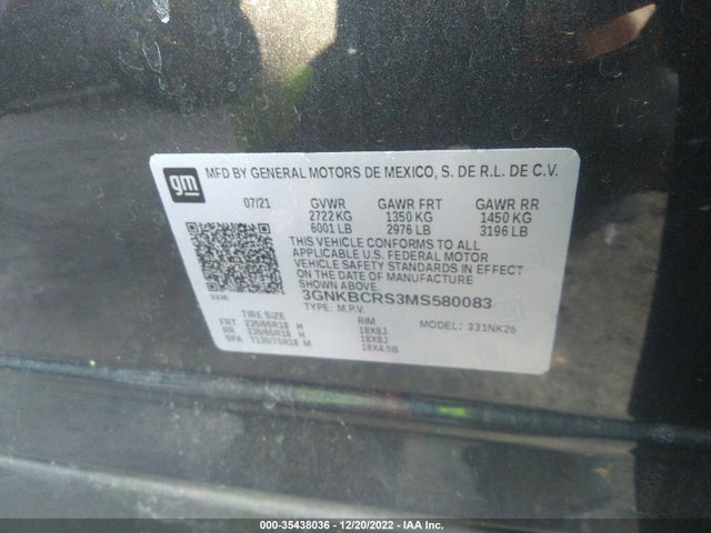 Chevrolet Blazer Lt 2021 3GNKBCRS3MS580083 Image 9