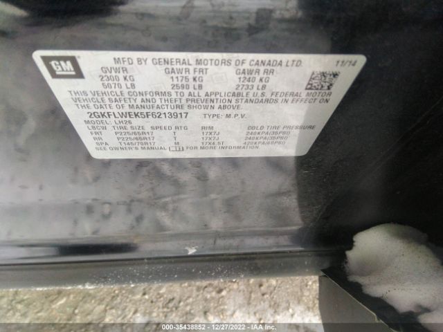 2GKFLWEK5F6213917 GMC Terrain Sle