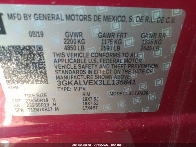 GMC Terrain Slt 2020 3GKALVEX3LL135841 Image 10
