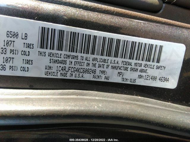 1C4RJFCG4KC608248 Jeep Grand Cherokee Overland