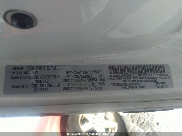 2018 Ram Promaster City, VIN: ZFBERFAB9J6K16896