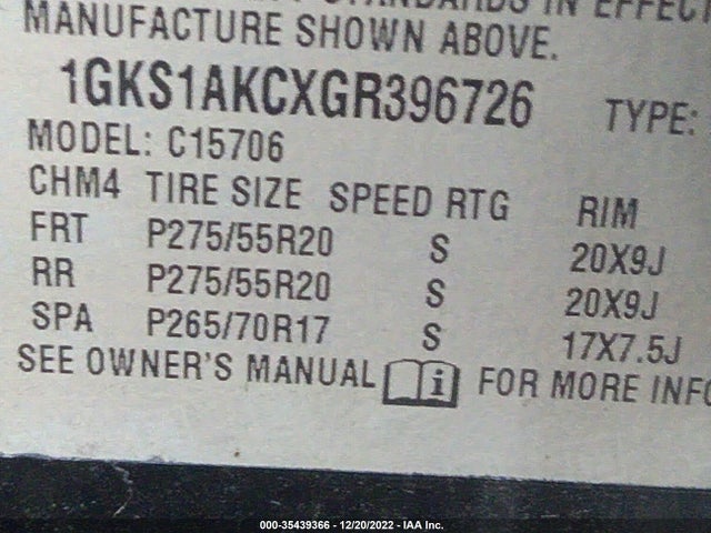 GMC YUKON SLE 2016 1GKS1AKCXGR396726 Image 10