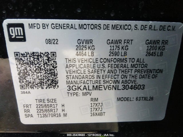 GMC Terrain Sle 2022 3GKALMEV6NL304603 Image 9