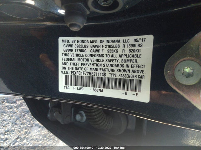 Honda l15b7 2017 19XFC1F72HE211148 Image 22