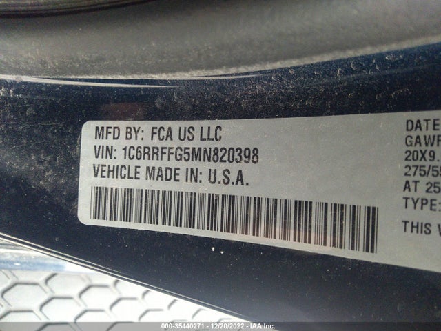 RAM 1500 Big Horn 2021 1C6RRFFG5MN820398 Image 10