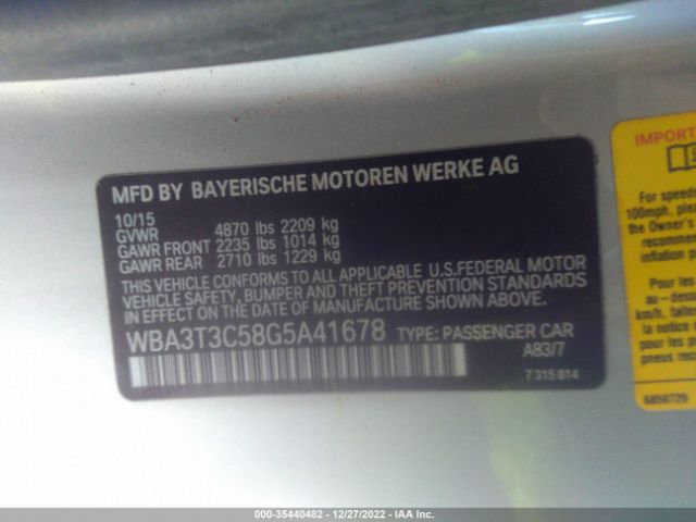 WBA3T3C58G5A41678 BMW 4 Series 435i