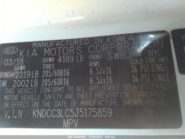 KNDCC3LC5J5175859 KIA NIRO EX
