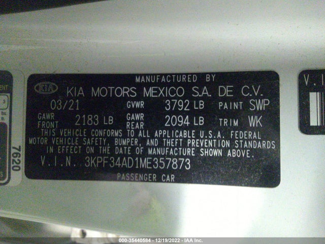 KIA Forte Gt-line 2021 3KPF34AD1ME357873 Image 11