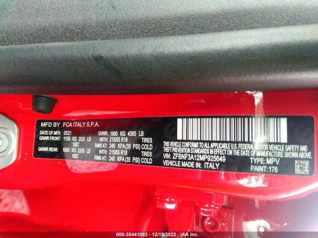ZFBNF3A12MP925649 Fiat 500x Pop